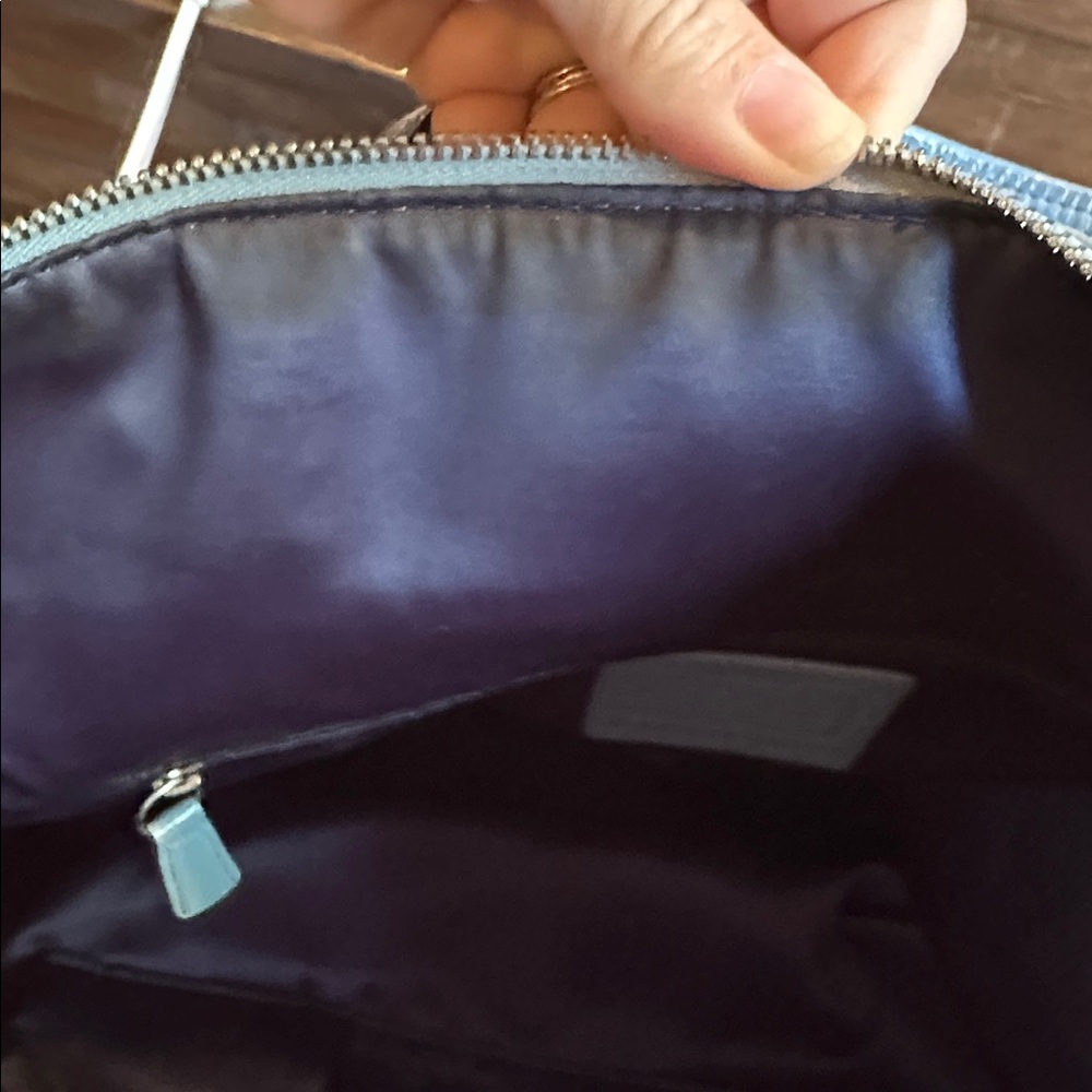 Blue and Gray Coach Laura Signature Tote Bag - Picture 9 of 12